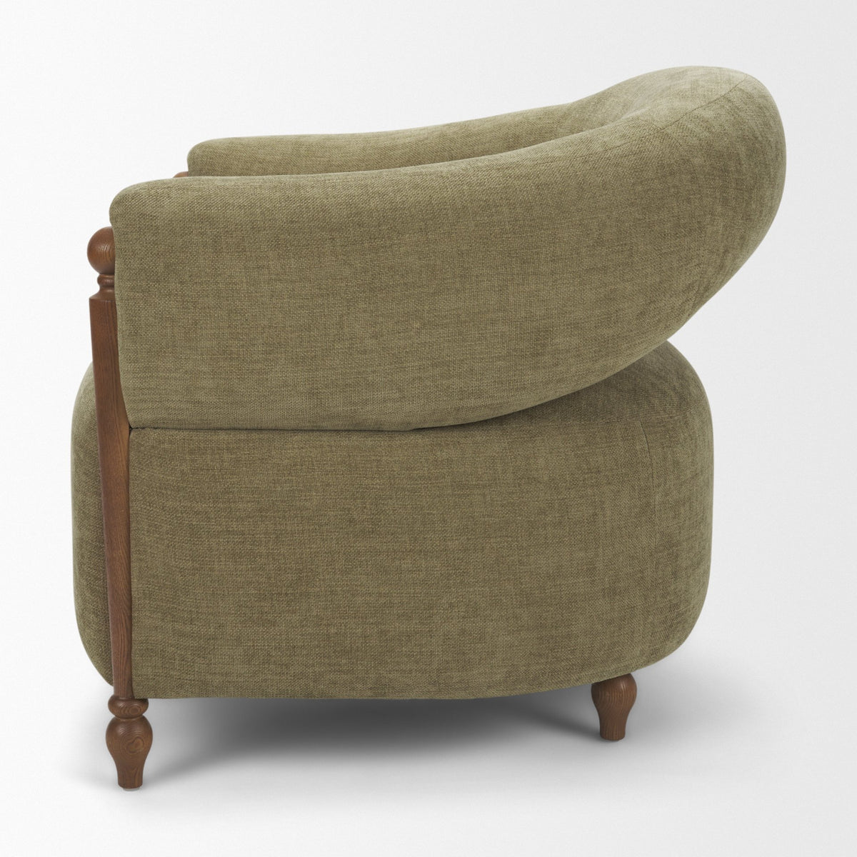 Margaux Sienna Fabric Open Back Barrel Accent Chair-Accent Chairs-DECOROLALA