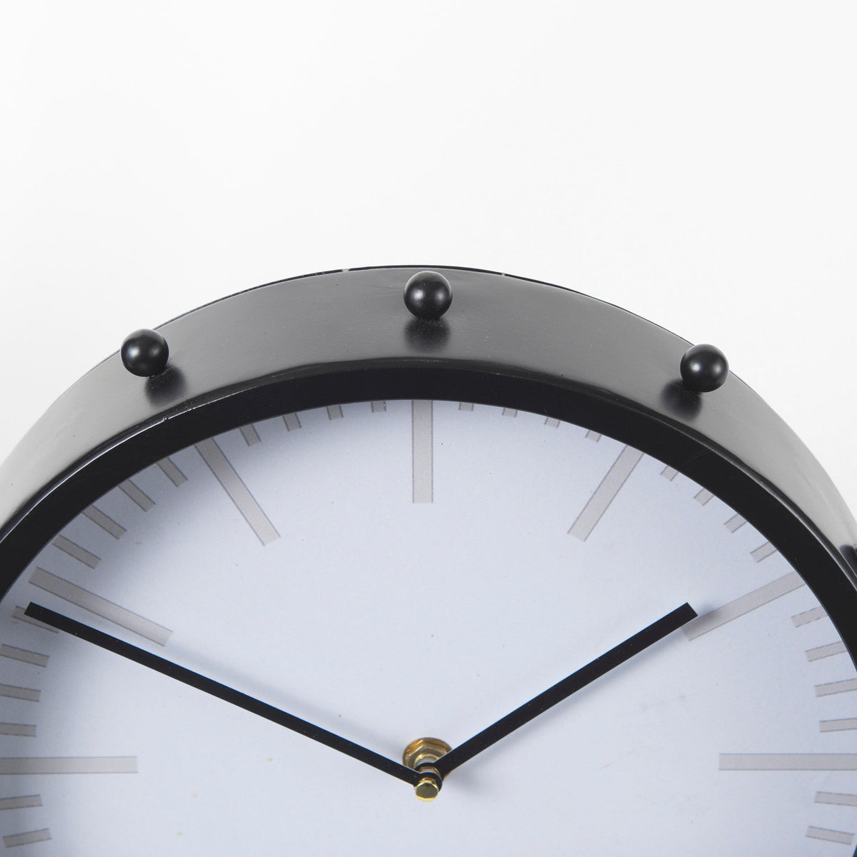 Marian 11.0L x 3.1W x 11.0H Studded Round Table Clock-Table Clocks-DECOROLALA