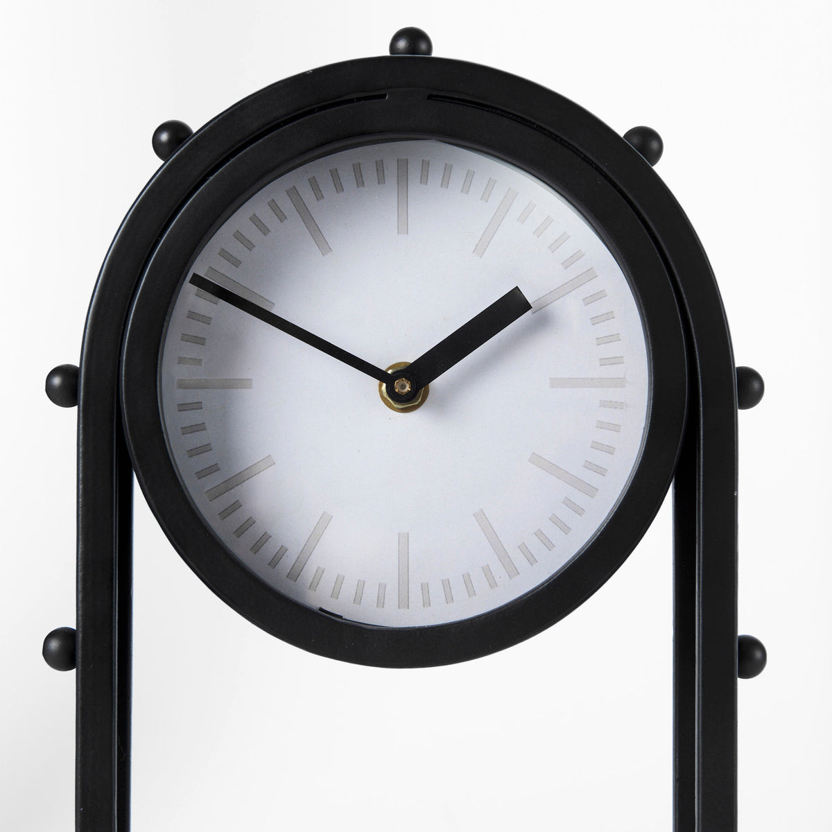 Marian 7.5L x 5.7W x 13.0H Studded Table Clock-Table Clocks-DECOROLALA
