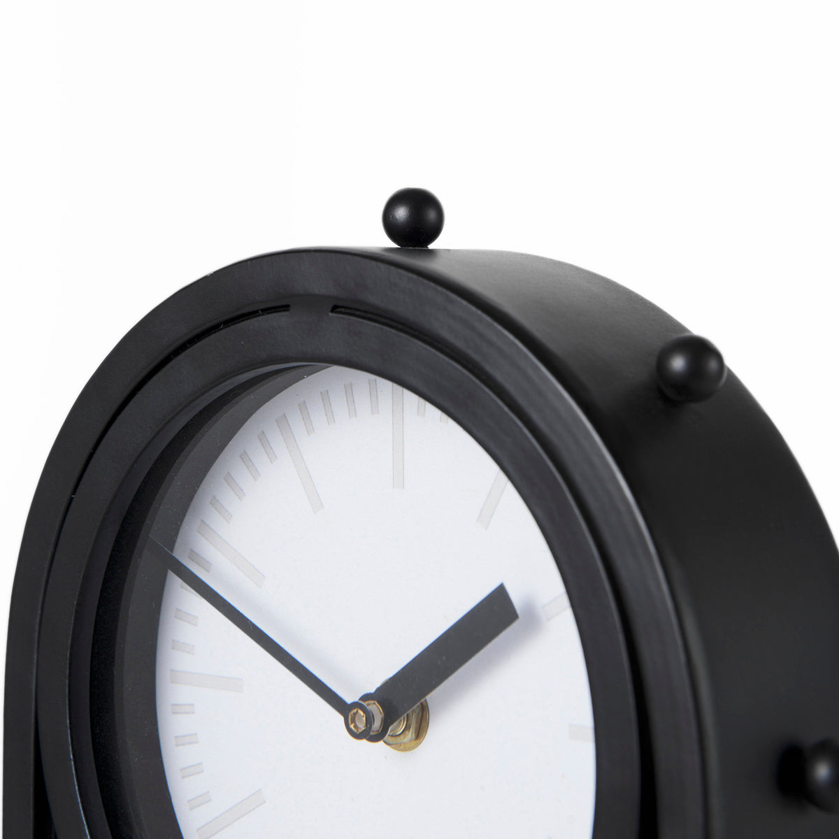 Marian 7.5L x 5.7W x 13.0H Studded Table Clock-Table Clocks-DECOROLALA