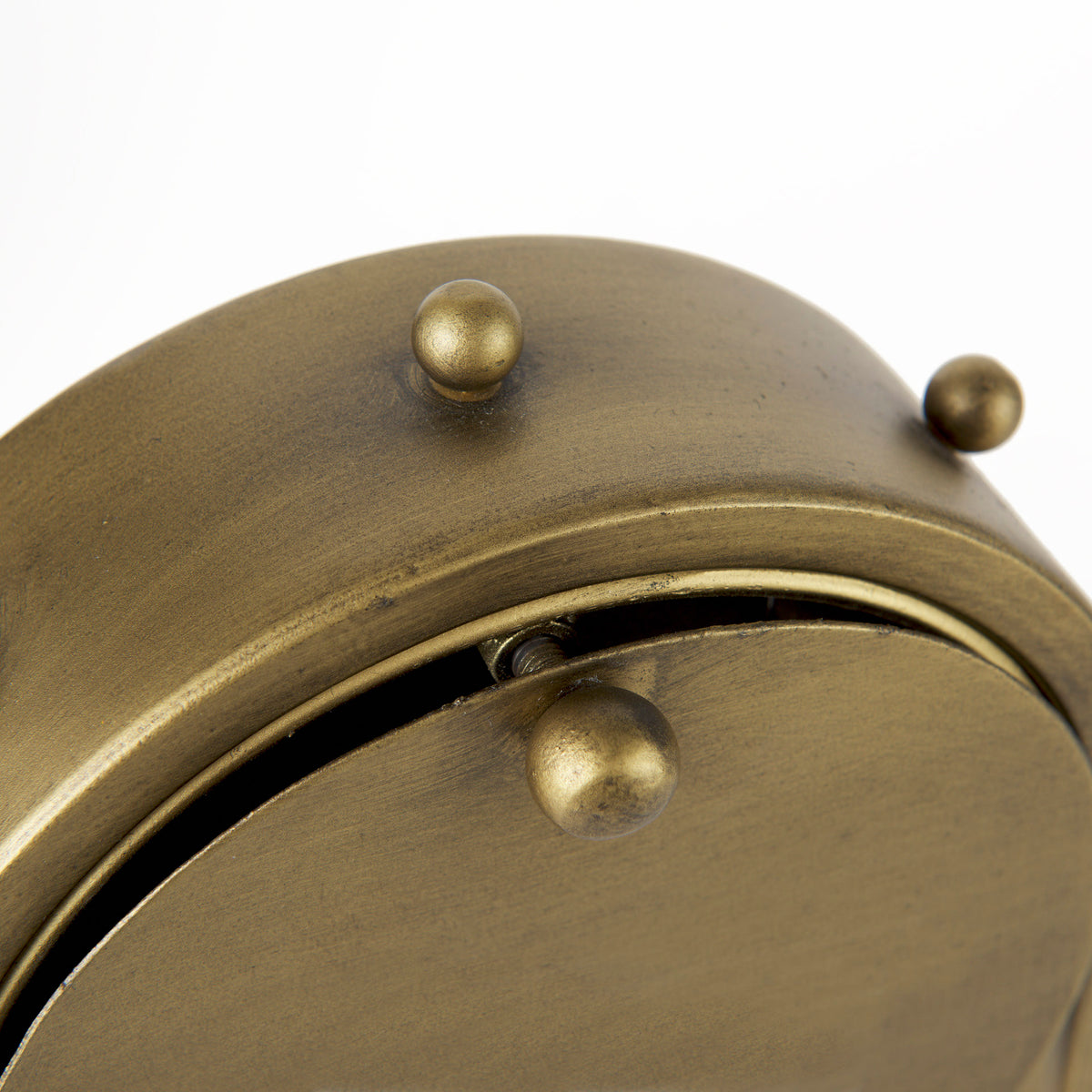 Marian 7.5L x 5.7W x 13.0H Studded Table Clock-Table Clocks-DECOROLALA