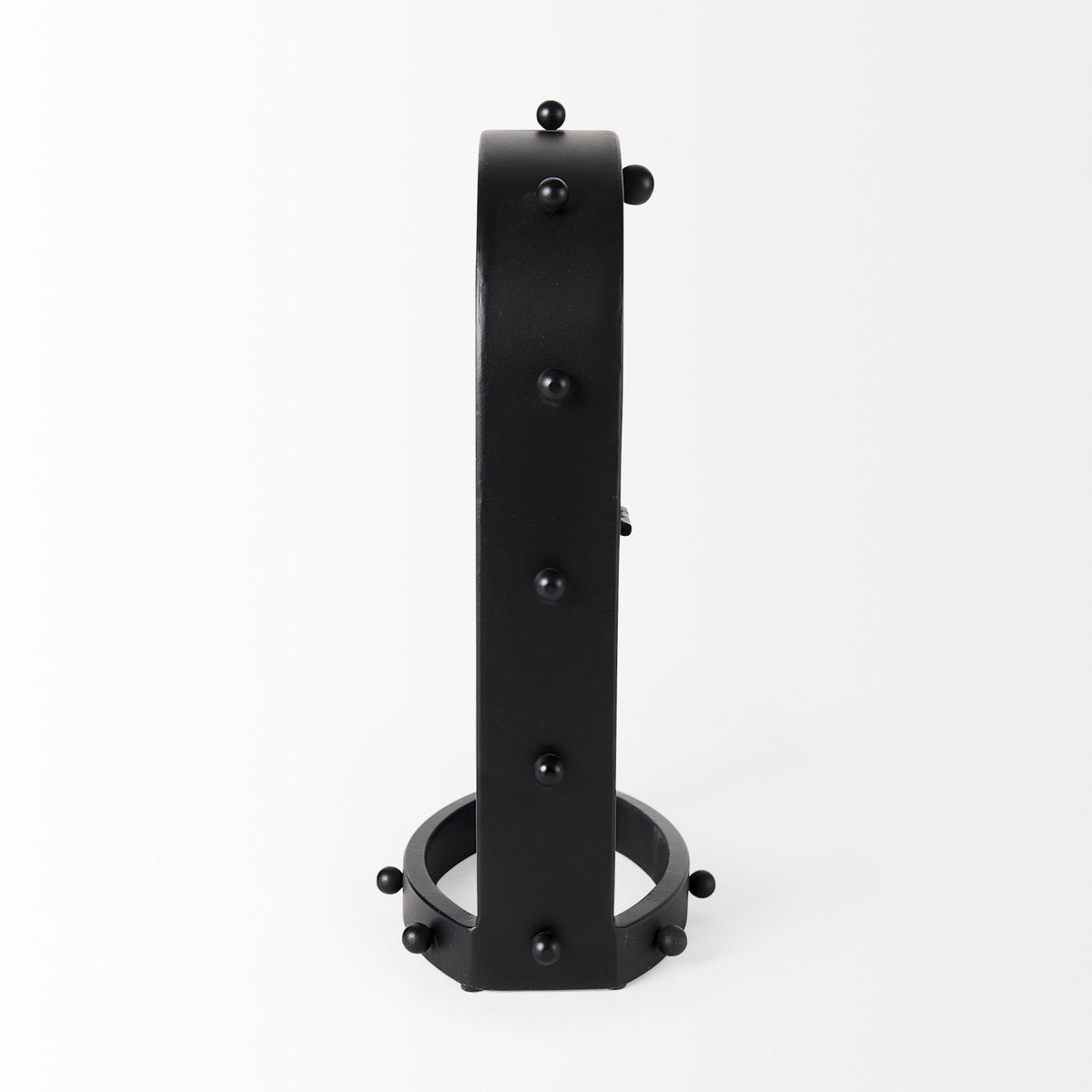 Marian 7.5L x 5.7W x 13.0H Studded Table Clock-Table Clocks-DECOROLALA
