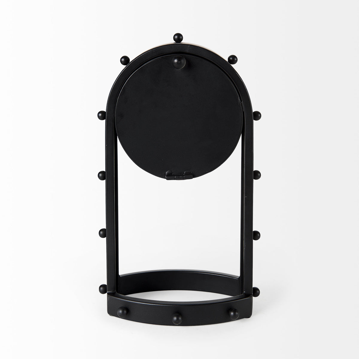 Marian 7.5L x 5.7W x 13.0H Studded Table Clock-Table Clocks-DECOROLALA