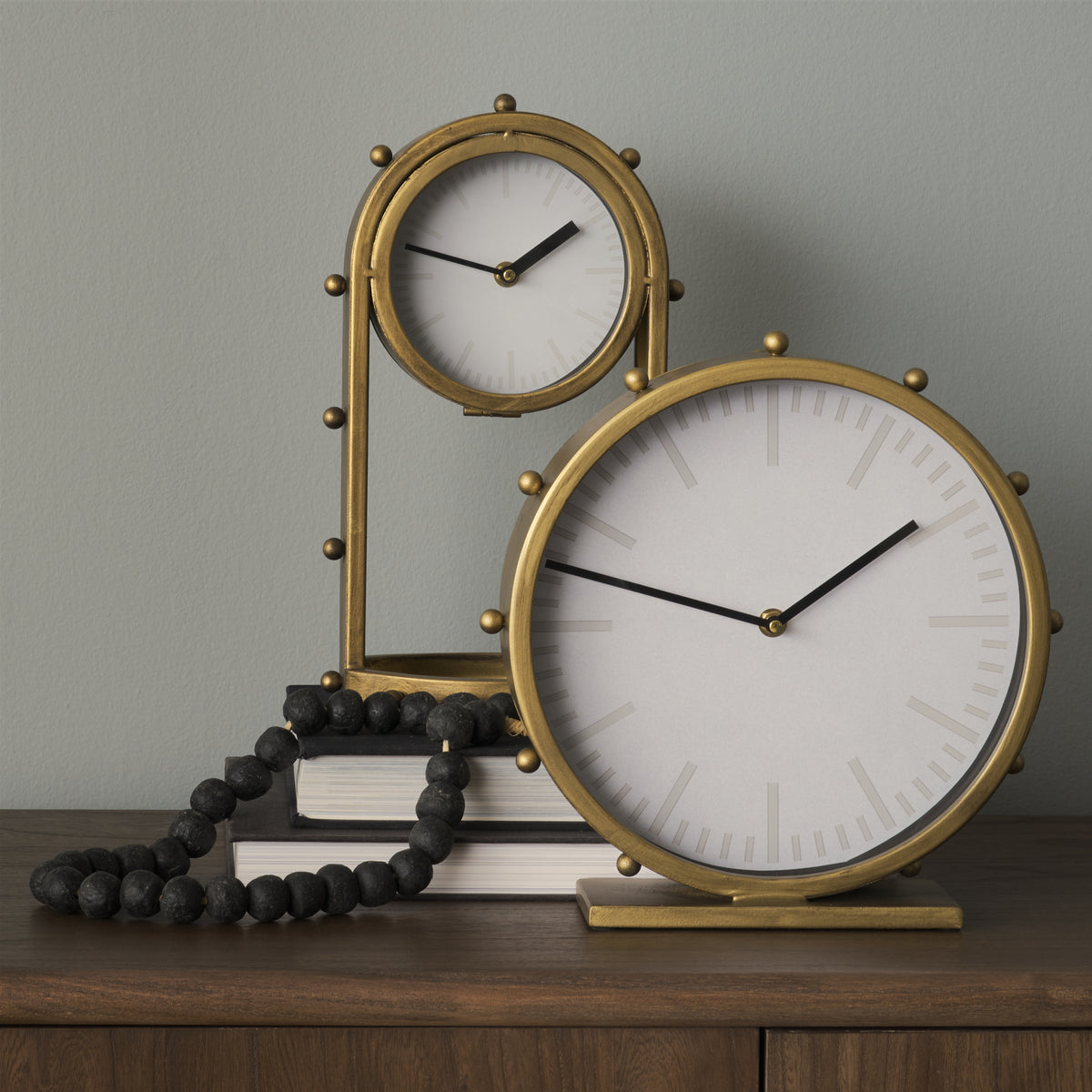 Marian Studded Table Clock-Table Clocks-DECOROLALA