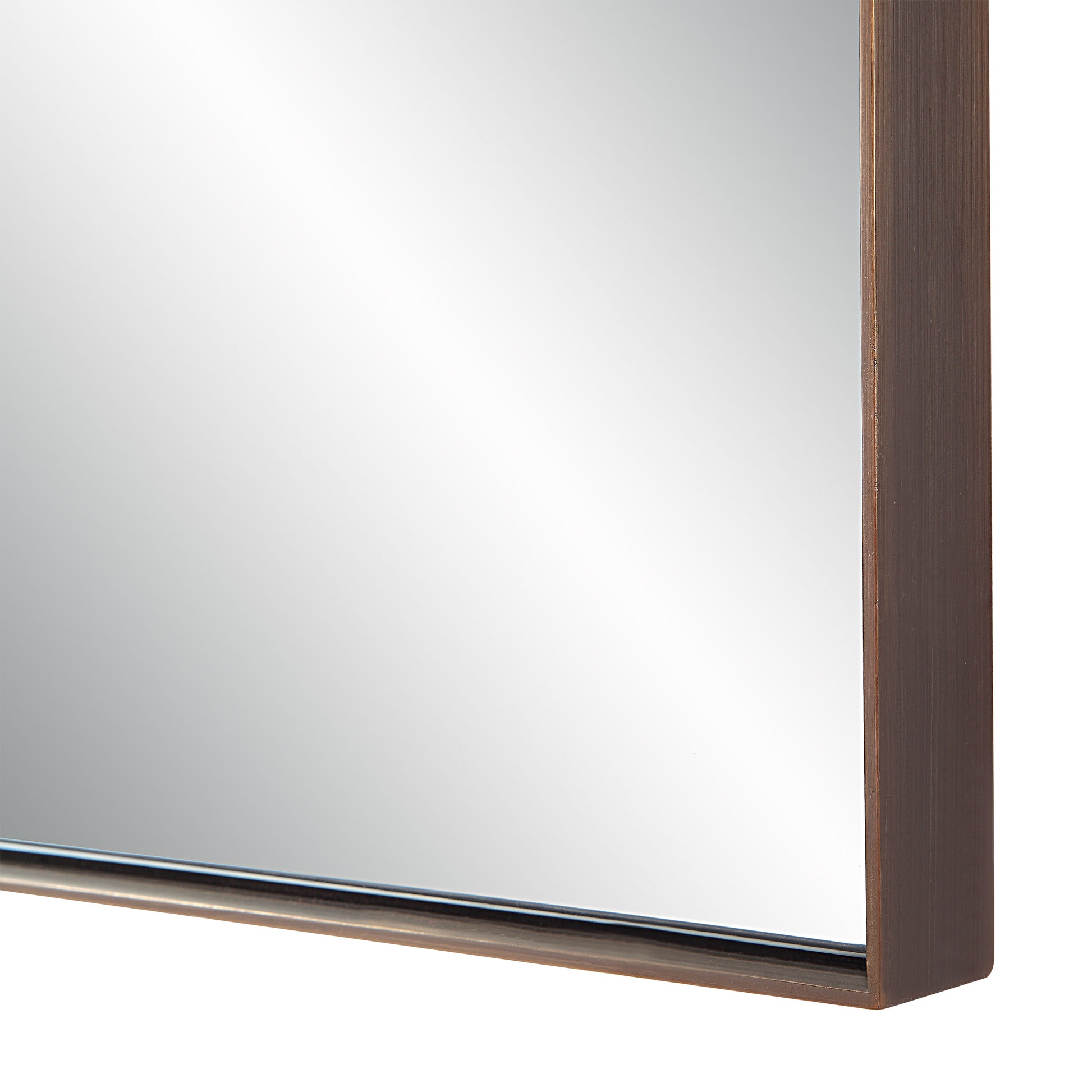 Marigold 60" Tall Rectangular Mirror, Antique Brushed Brass-Leaner-DECOROLALA
