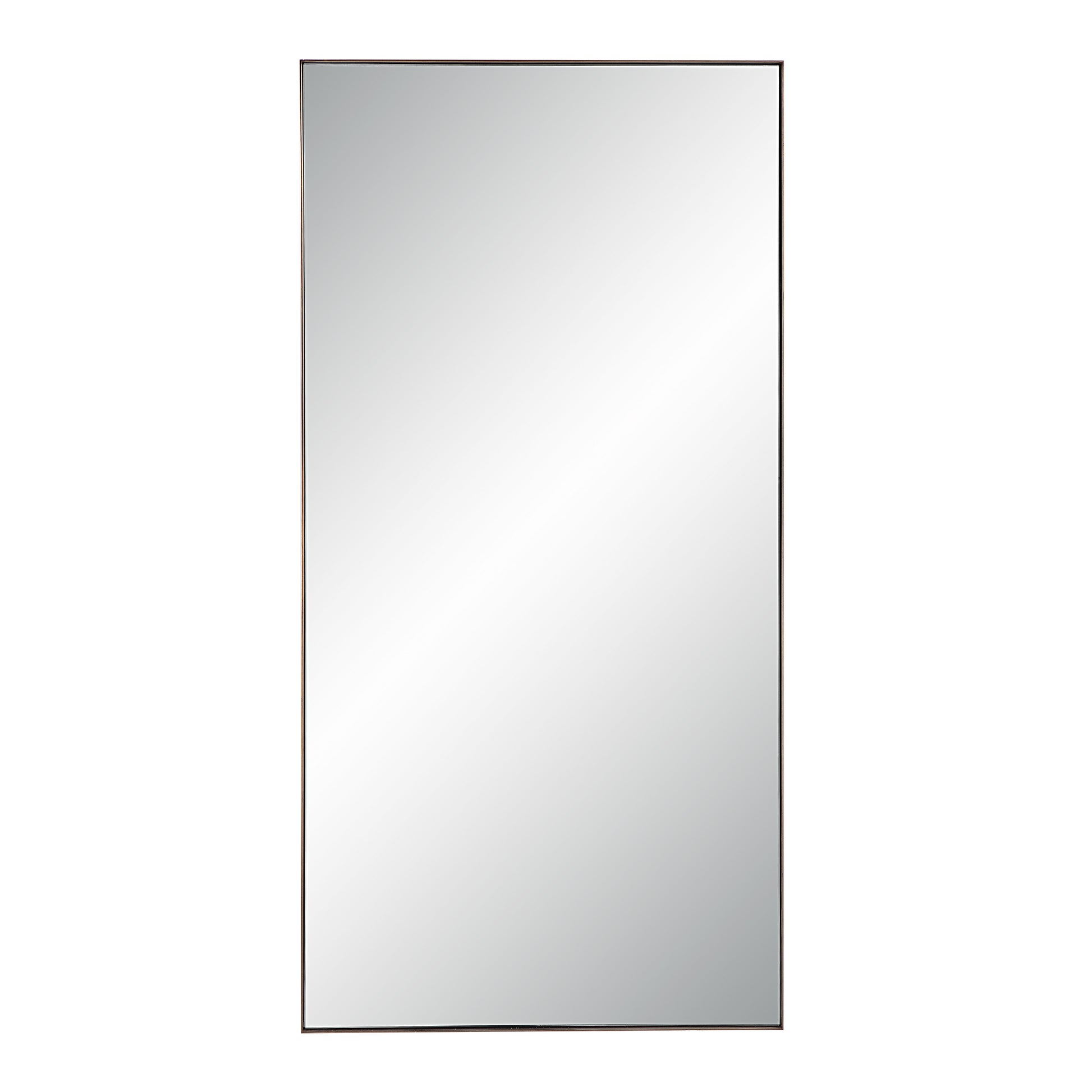 Marigold 60" Tall Rectangular Mirror, Antique Brushed Brass-Leaner-DECOROLALA