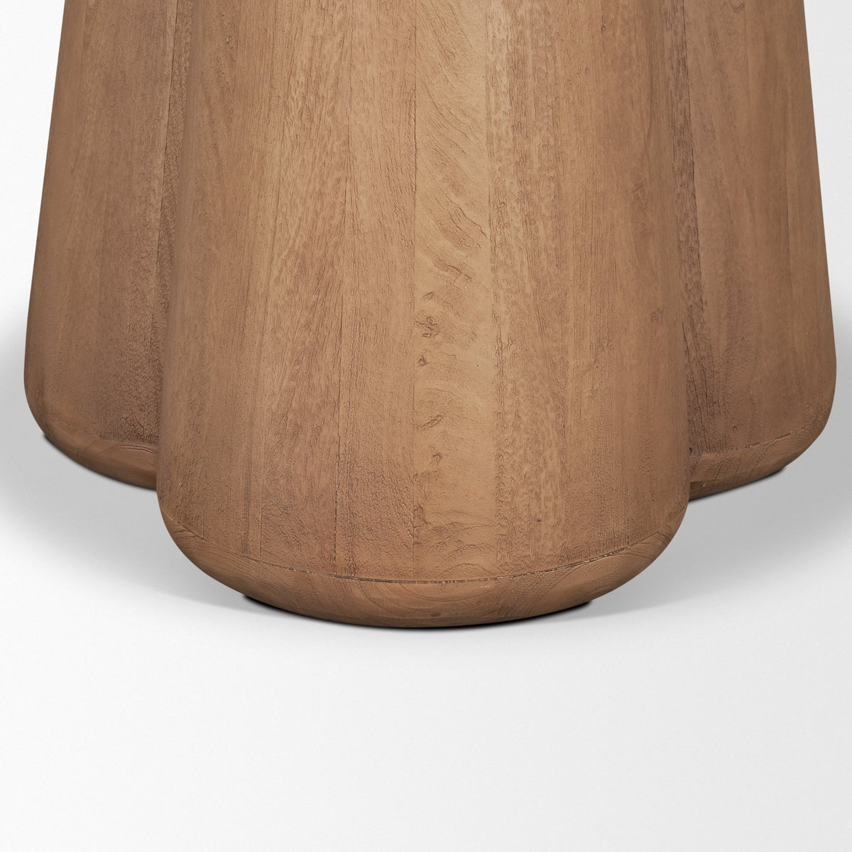 Marilyn 48" Round Pedestal Dining Table | Botticino Marble & Light Brown Wood | Seats 4-Dining Tables-DECOROLALA