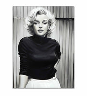 Marilyn Black and White Canvas 36x48 Glitter Art Print-Wall Art-DECOROLALA