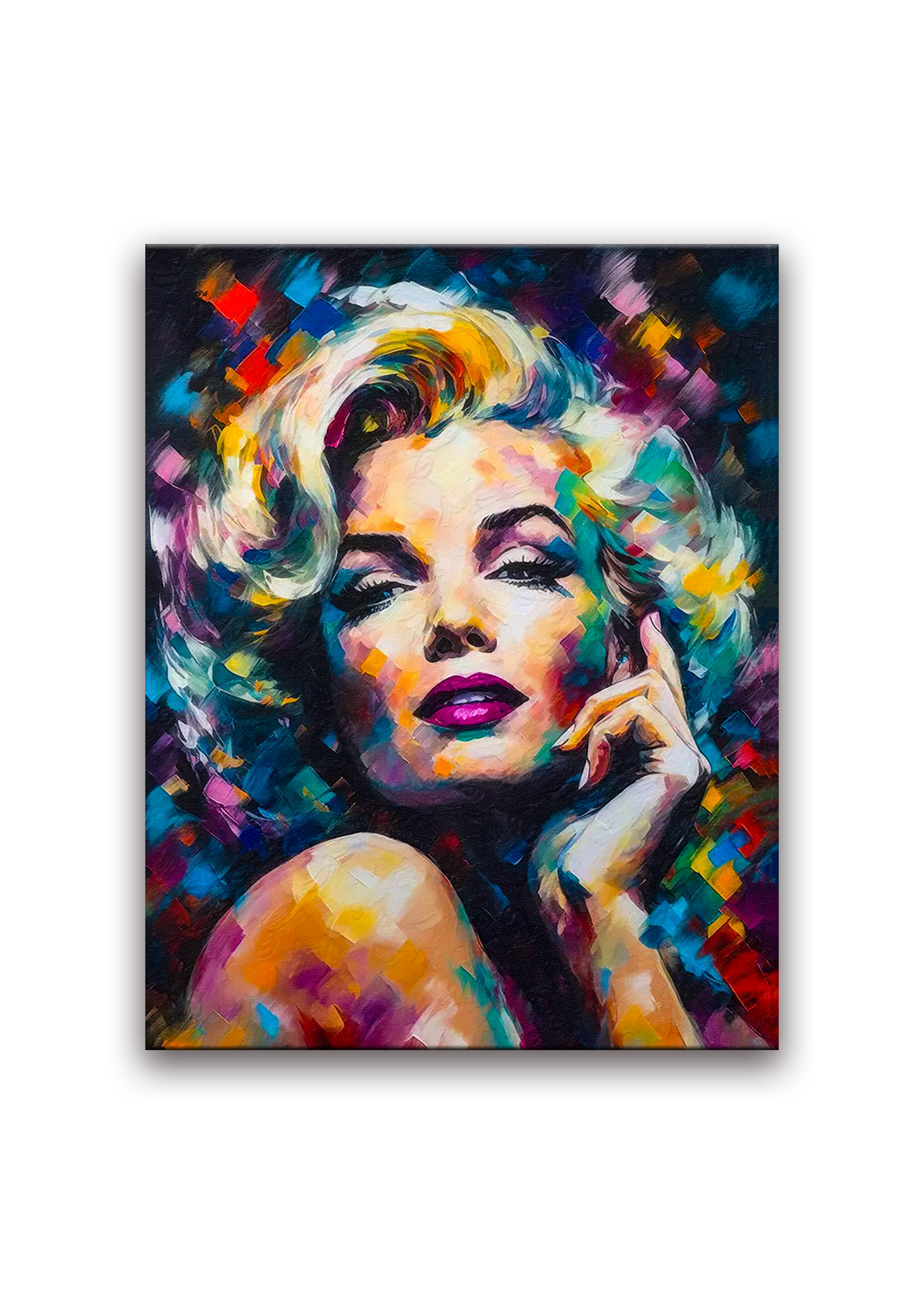 Marilyn Canvas-Wall decor -Fine Art-Gold varnish-Wall Art-DECOROLALA