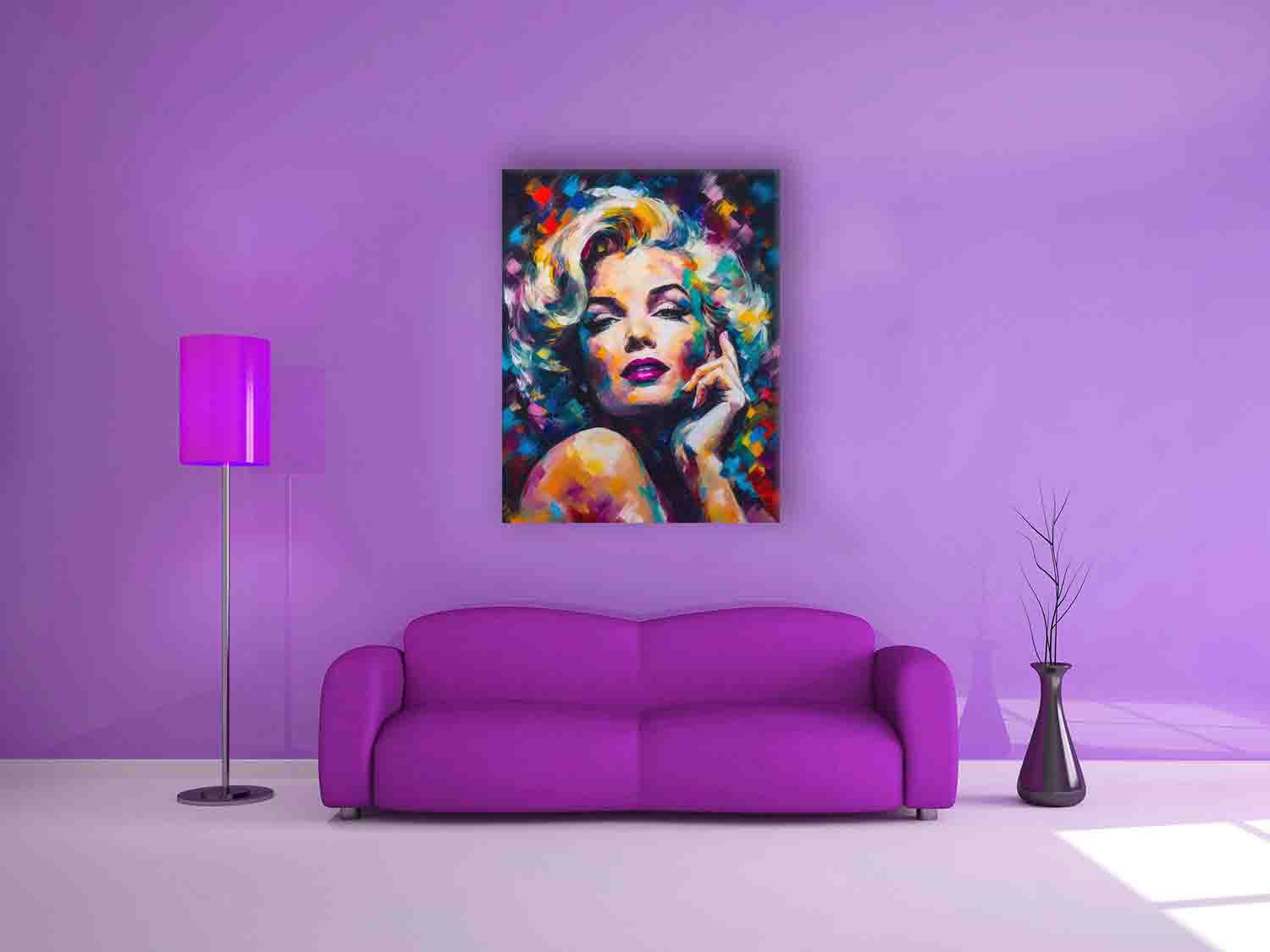 Marilyn Canvas-Wall decor -Fine Art-Gold varnish-Wall Art-DECOROLALA