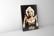 Marilyn Metal Head Canvas Wall Art 48x36-Wall Art-DECOROLALA