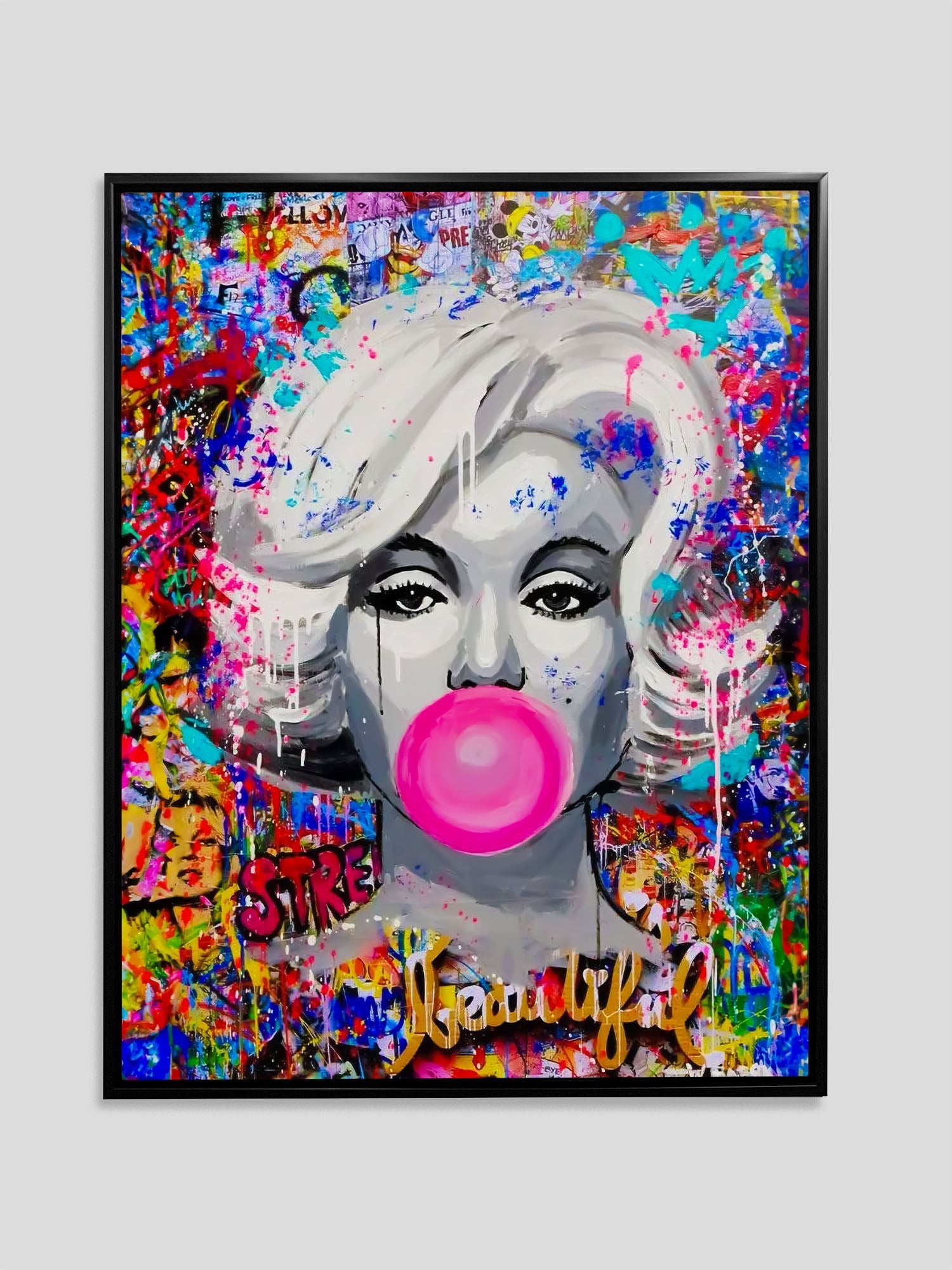 Marilyn Monroe Graffiti Canvas Print 36x48-Print-DECOROLALA