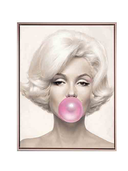 Marilyn Monroe Pink Wall Canvas 36"x48"-Wall Art-DECOROLALA