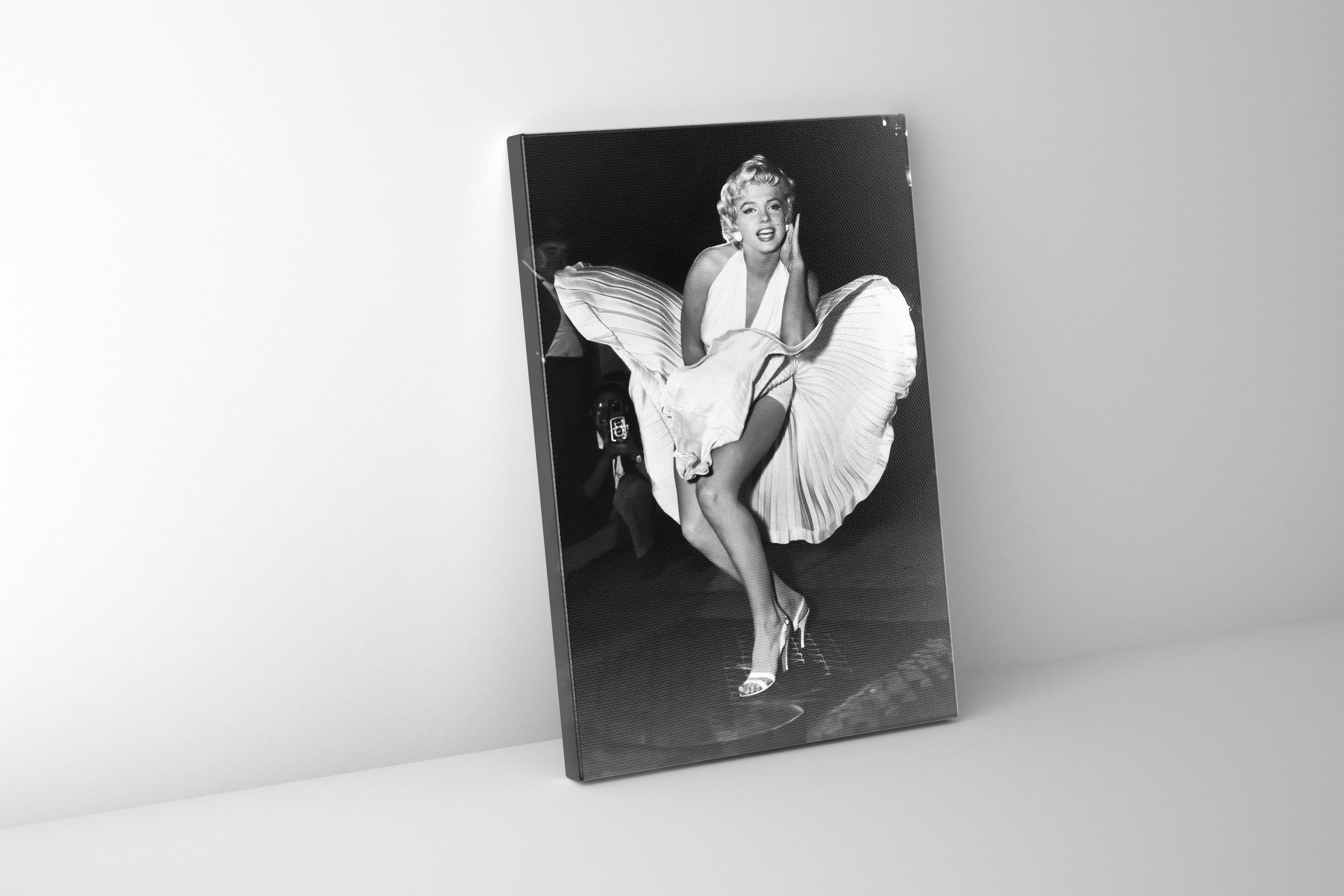 Marilyn Monroe White Dress Canvas Print 48x36-Wall Art-DECOROLALA