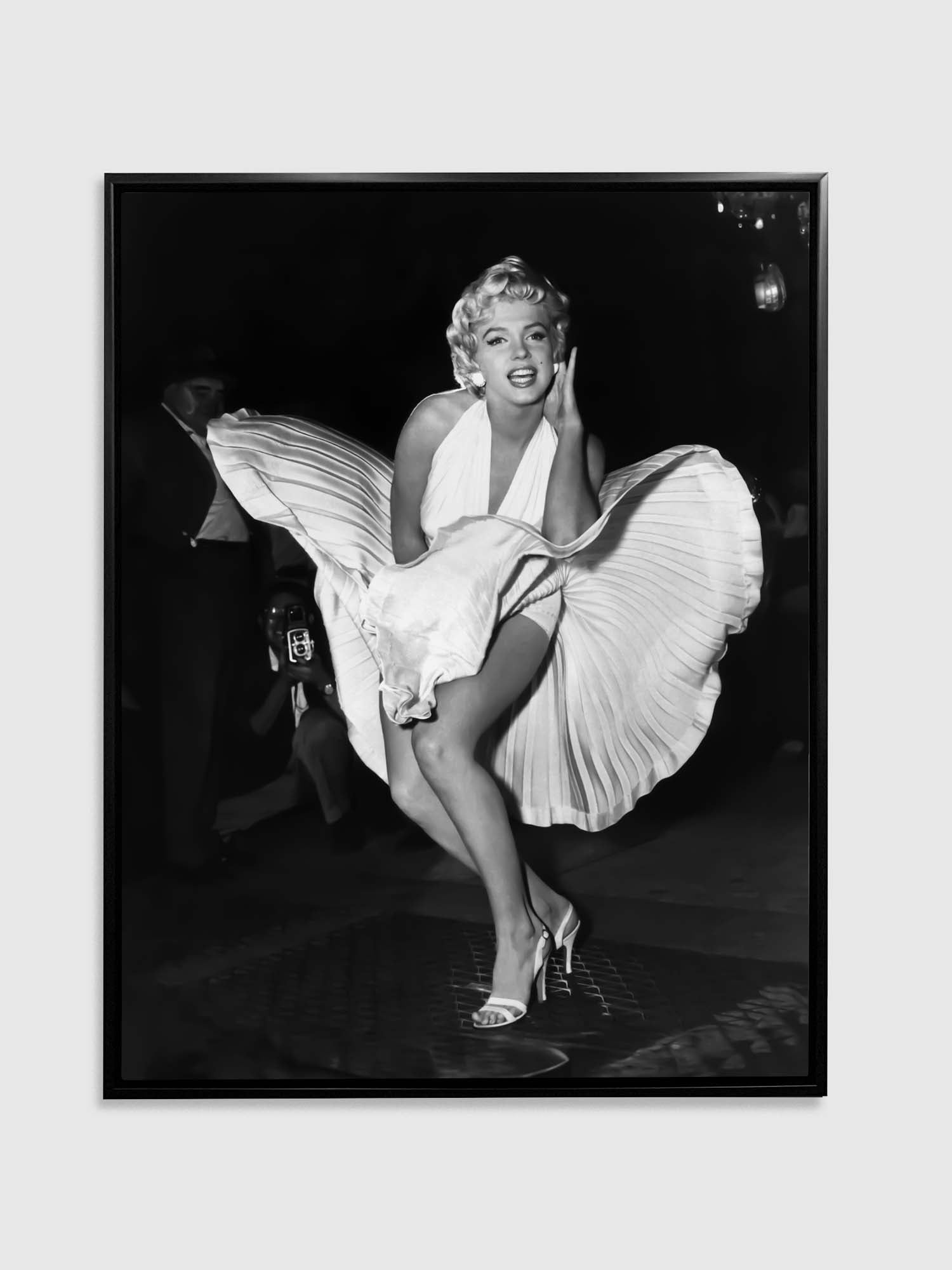 Marilyn Monroe White Dress Canvas Print 48x36-Wall Art-DECOROLALA
