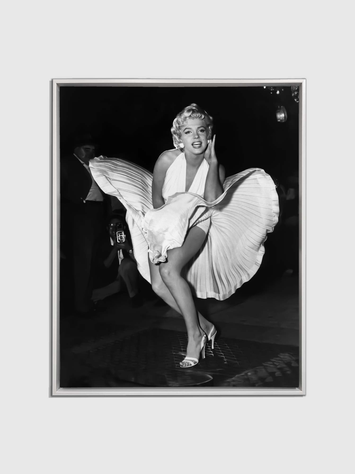 Marilyn Monroe White Dress Canvas Print 48x36-Wall Art-DECOROLALA