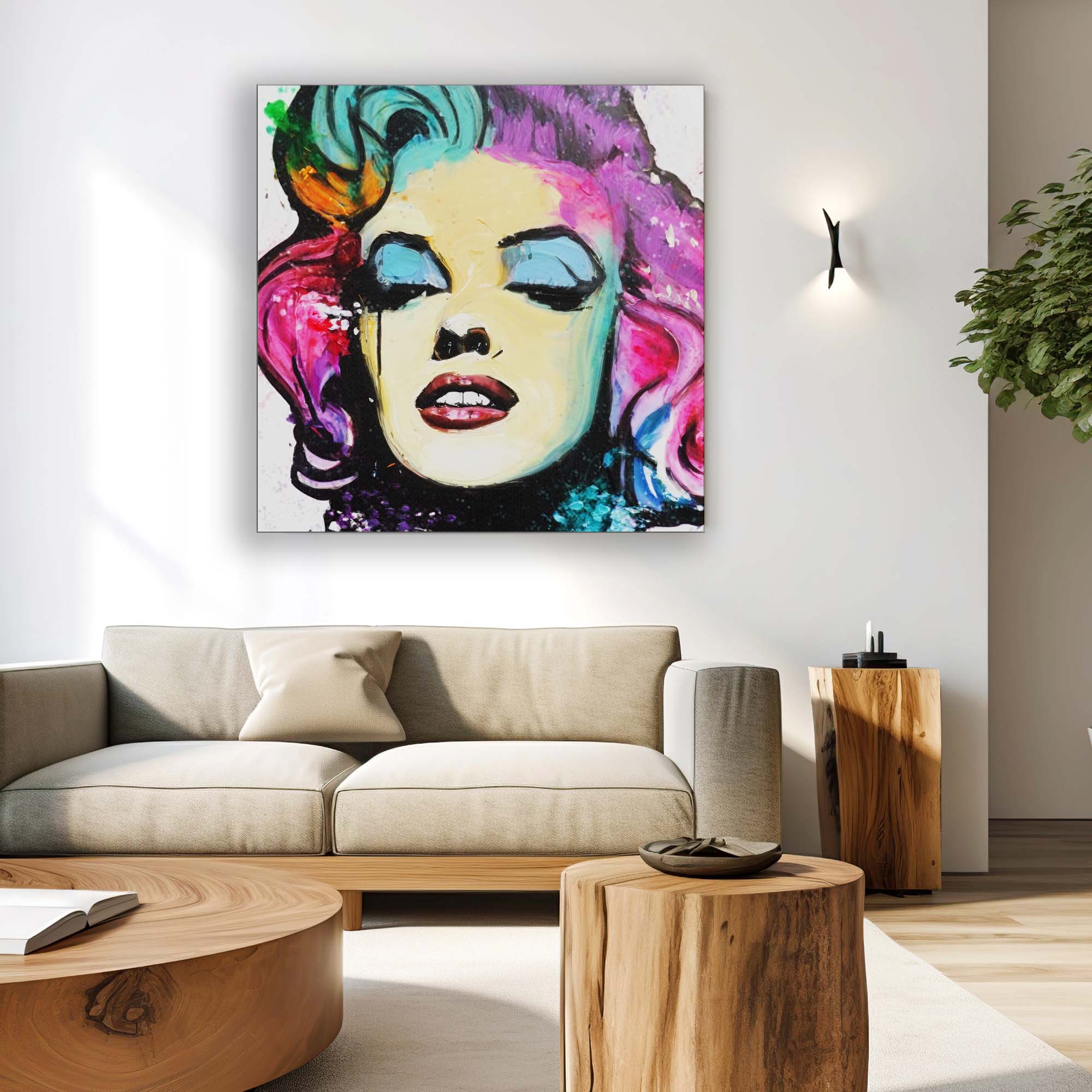 Marilyn Urban Art Canvas 36x36 inches-Wall Art-DECOROLALA