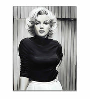 Marilyn in Black and White - Wall decor - Canvas Fine Art-Wall Art-DECOROLALA