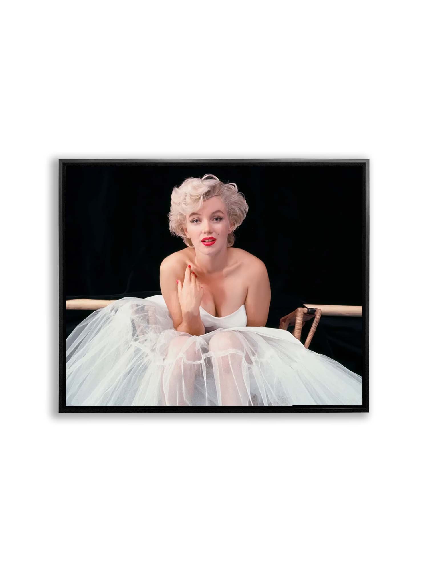 Marilyn in White Dress-Wall art decor-Fine Art-Diamond varnish-Wall Art-DECOROLALA