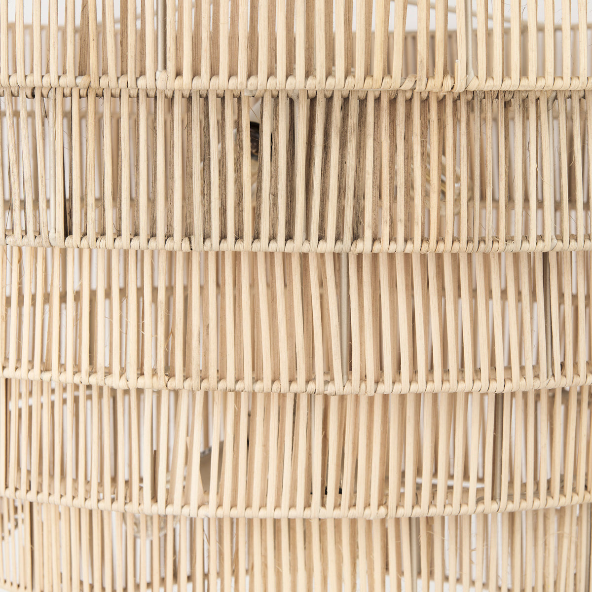 Marimba 40 L x 40 W x 24 H Natural Cane 6 Tier Chandelier-Chandeliers-DECOROLALA