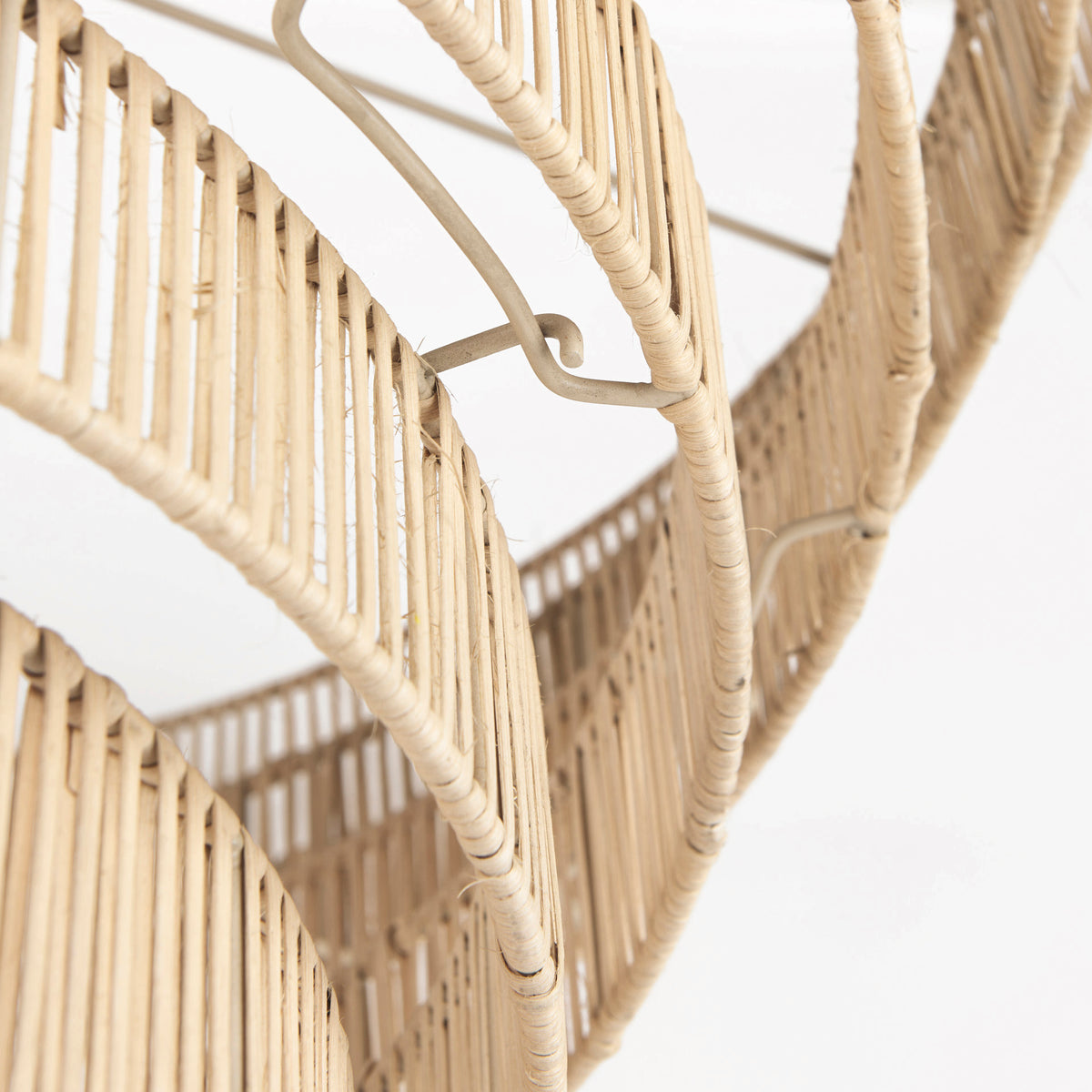 Marimba 40 L x 40 W x 24 H Natural Cane 6 Tier Chandelier-Chandeliers-DECOROLALA