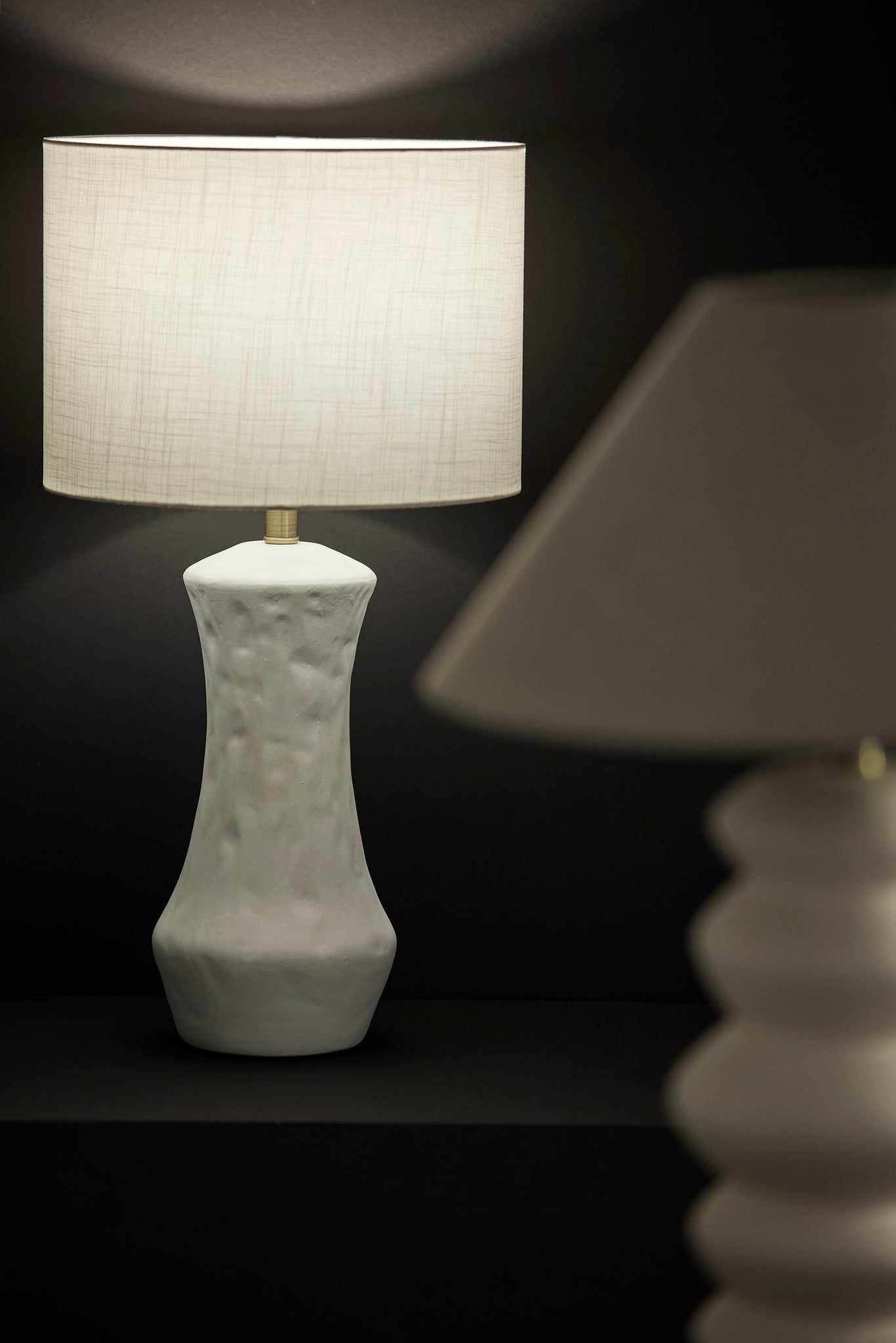 Marissa Table Lamp - White 26" Ceramic-Lighting-DECOROLALA