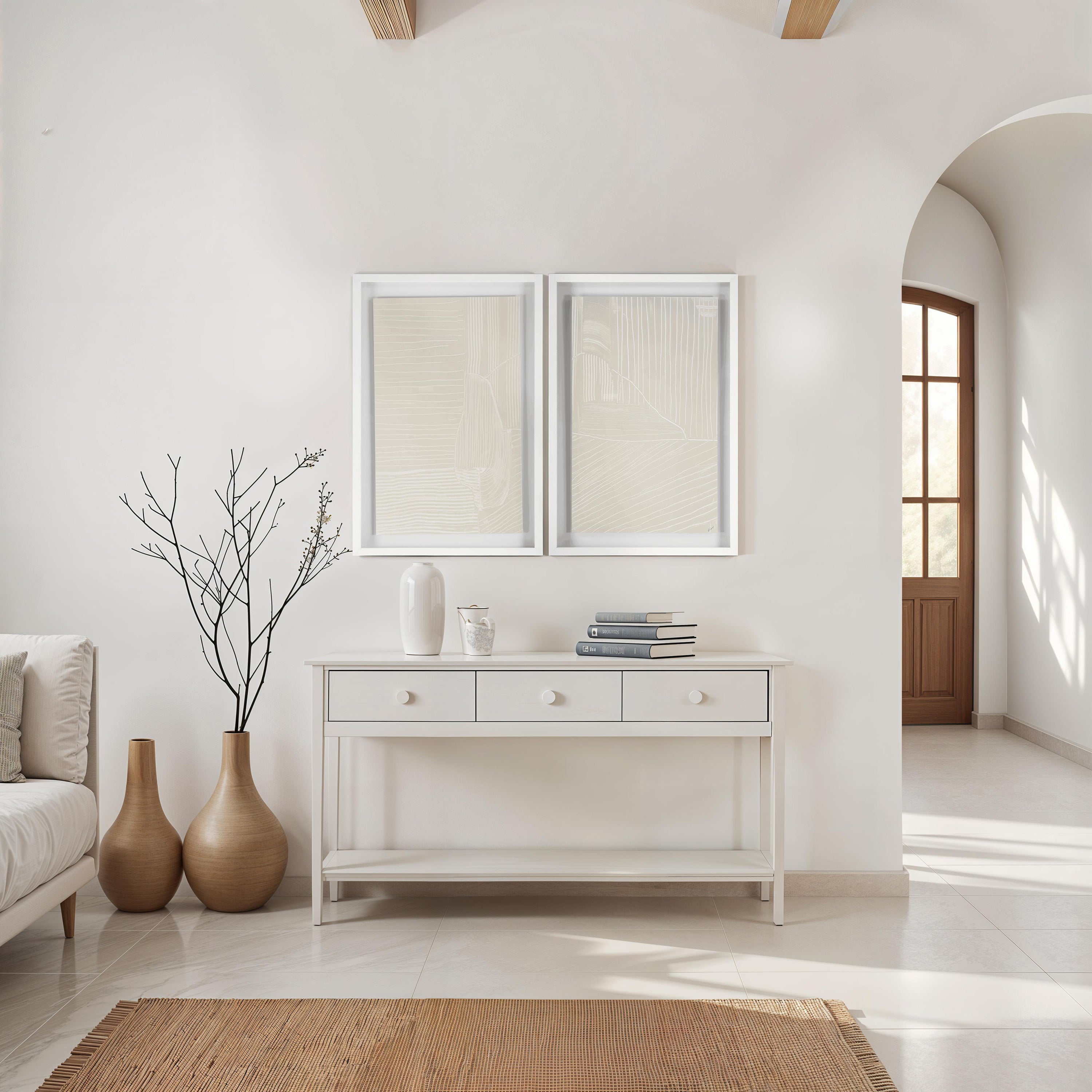 Marlon 24.0" Wide Wall Decor, Printed Artwork (2 Piece Set)-Canvas Print-DECOROLALA