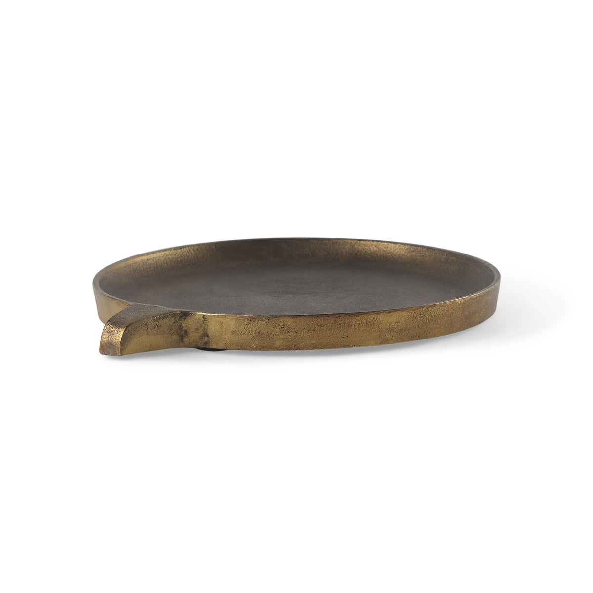 Marlowe Antiqued Gold Textured Aluminium Tray - Small-Decorative Trays-DECOROLALA