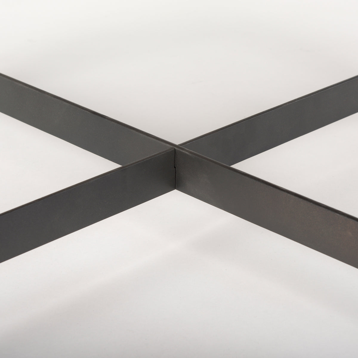 Marquisa 34.25" Round Small Brown Wood w/ Black Metal Coffee Table-Coffee Tables-DECOROLALA