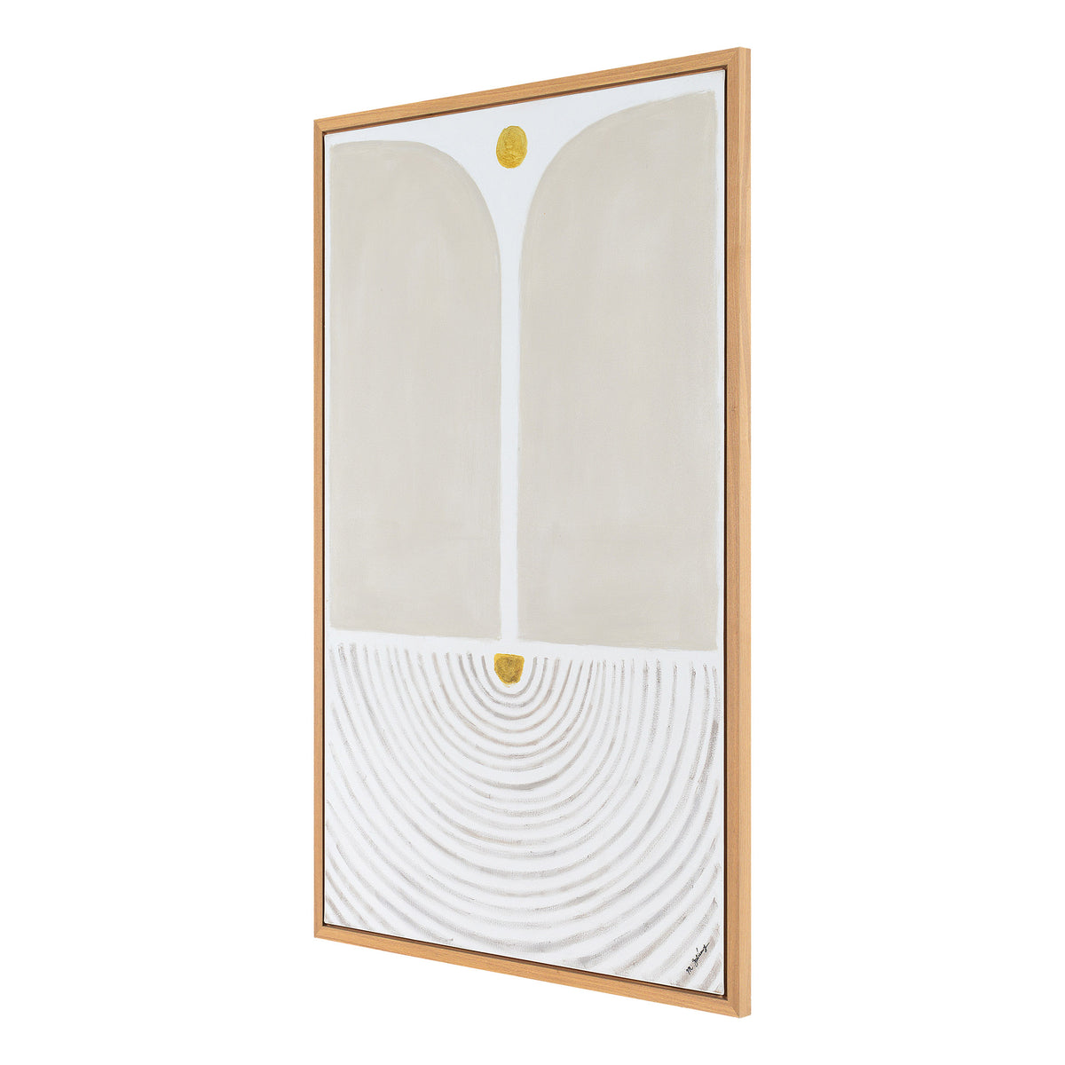 Martia 40" Wide Canvas Art, Off-white-Canvas Prints-DECOROLALA