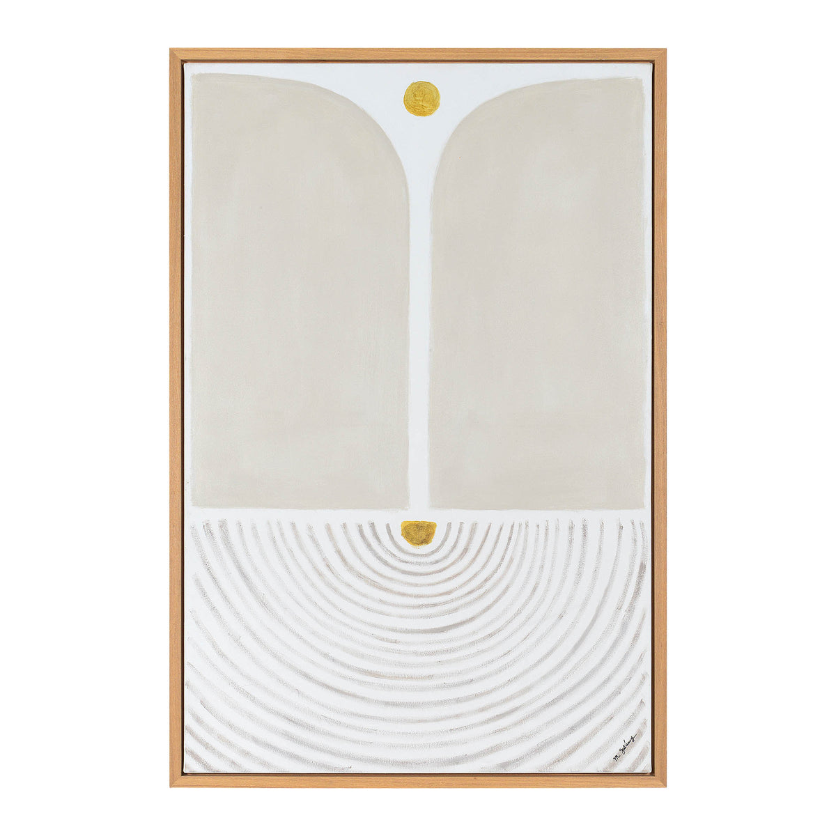 Martia 40" Wide Canvas Art, Off-white-Canvas Prints-DECOROLALA