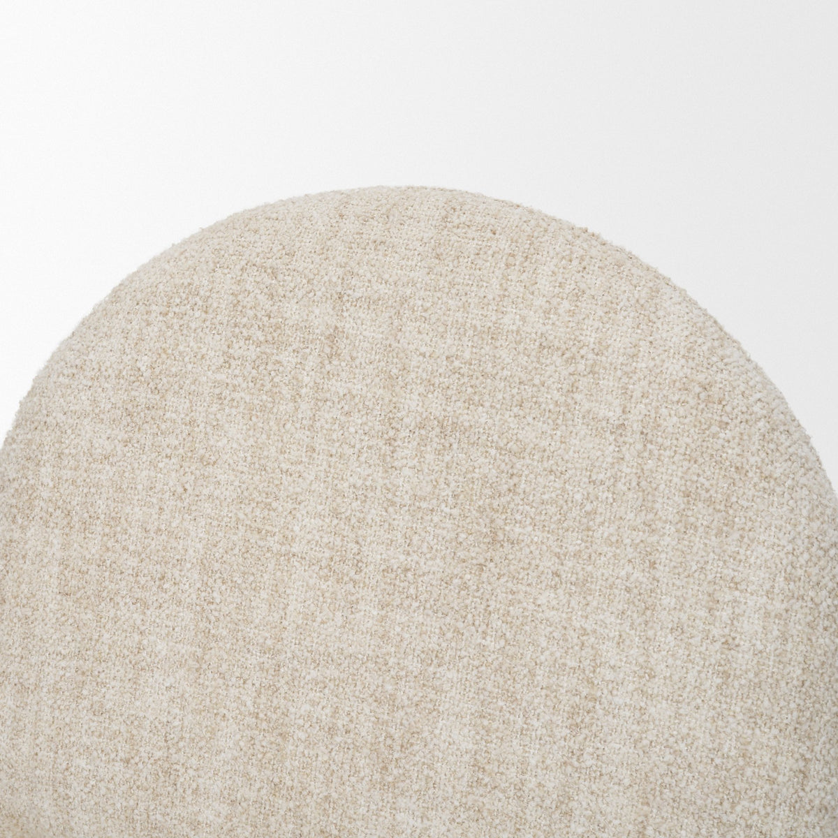 Martie Rounded Back Dining Side Chair | Oatmeal Fabric w/ Wood-Dining Chairs-DECOROLALA
