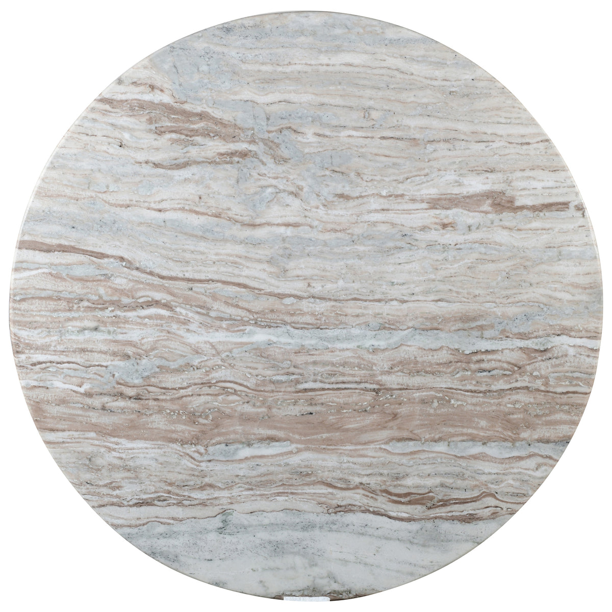 Martina 50" Round Dining Table - Walnut with Marble Top-Bar Tables-DECOROLALA