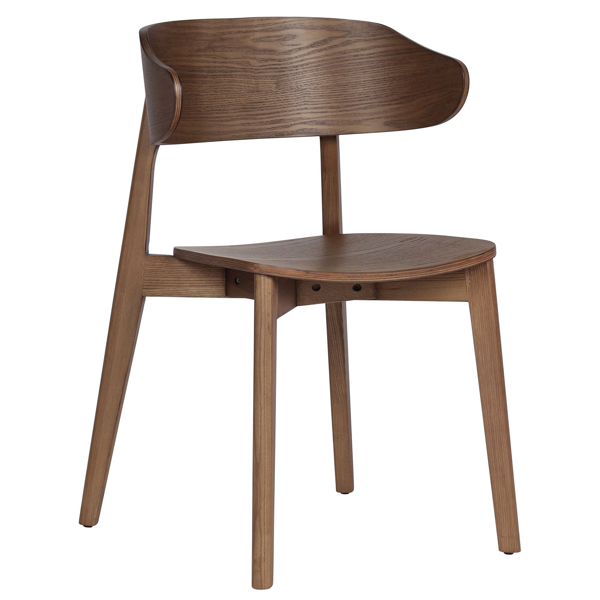 Martina Khari 5-Piece Marble Dining Set - Brown Solid Wood Base-DECOROLALA