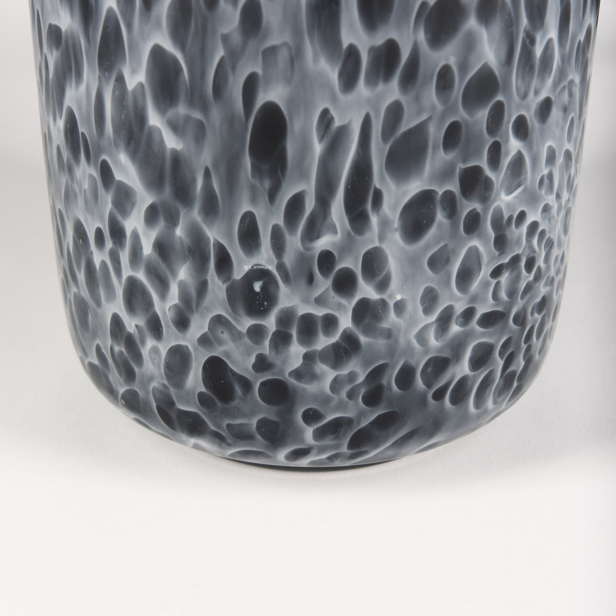 Masai Medium Black Mottled Glass Vase-Vase-DECOROLALA