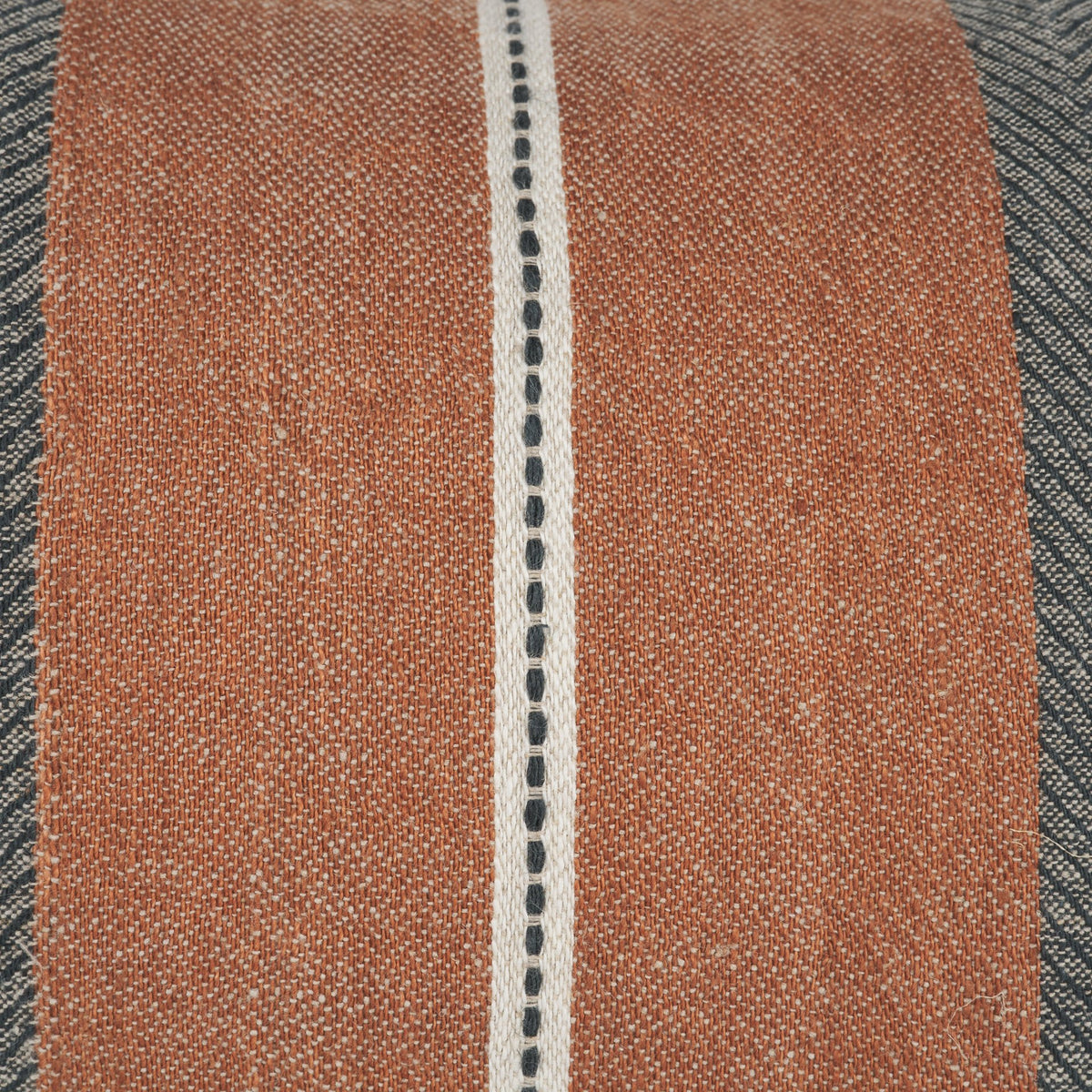 Mason 14x26 Cream w/ Orange Stripe Decorative Pillow Cover-Decorative Pillows-DECOROLALA