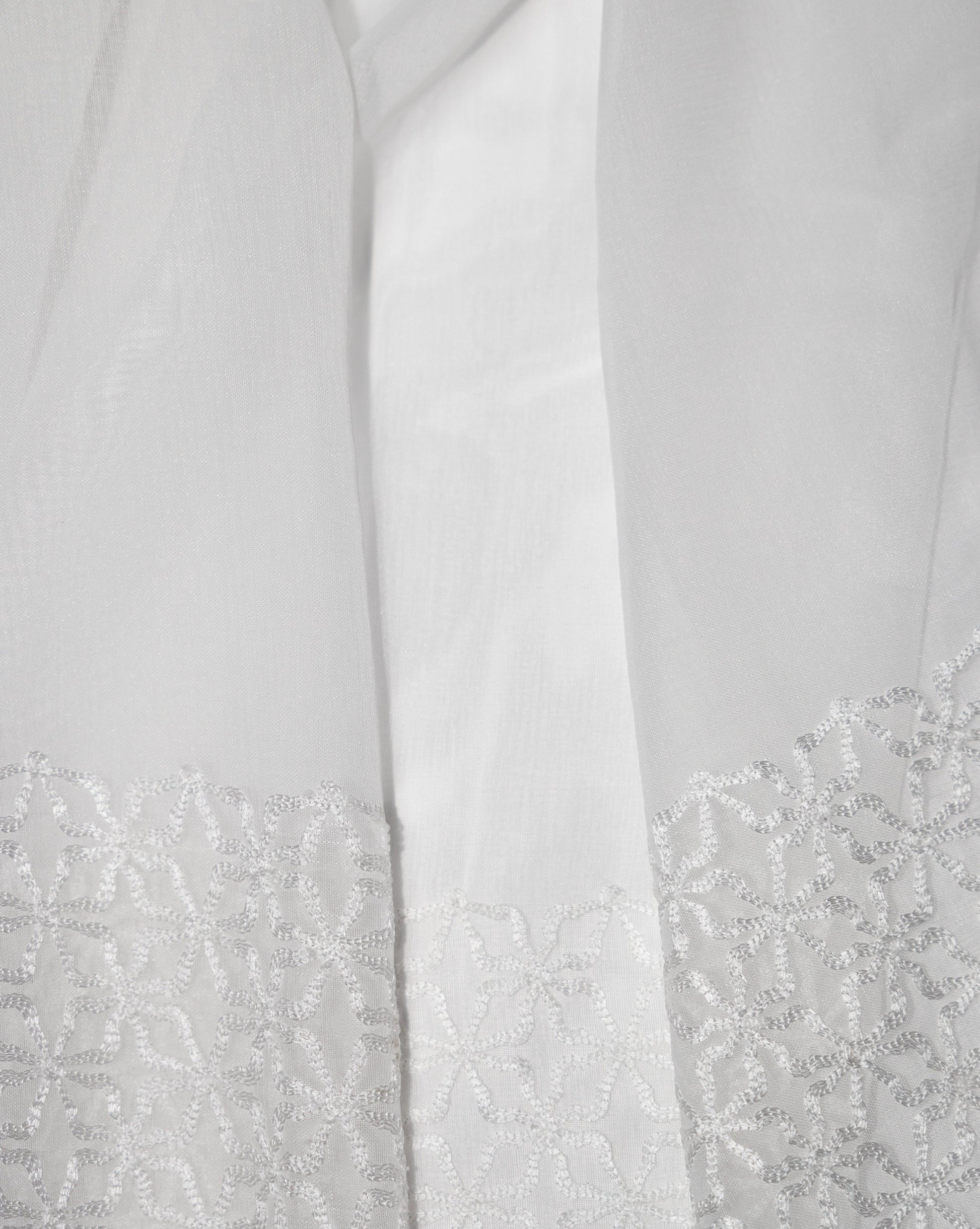 Massa Classic Embroidered Sheer Grommet Curtain 80"x 95"-Curtains-DECOROLALA