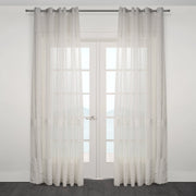 Massa Classic Embroidered Sheer Grommet Curtain 80"x 95"-Curtains-DECOROLALA