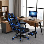 Massage Gaming Chair with Footrest and Lumbar Support-Gaming Chairs-DECOROLALA