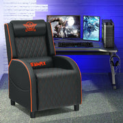Massage Gaming Recliner Chair with Headrest and Adjustable Backrest for Home Theater-Orange-Gaming Chairs-DECOROLALA