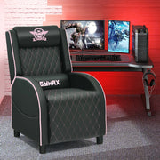 Massage Gaming Recliner Chair with Headrest and Adjustable Backrest for Home Theater-Pink-Gaming Chairs-DECOROLALA