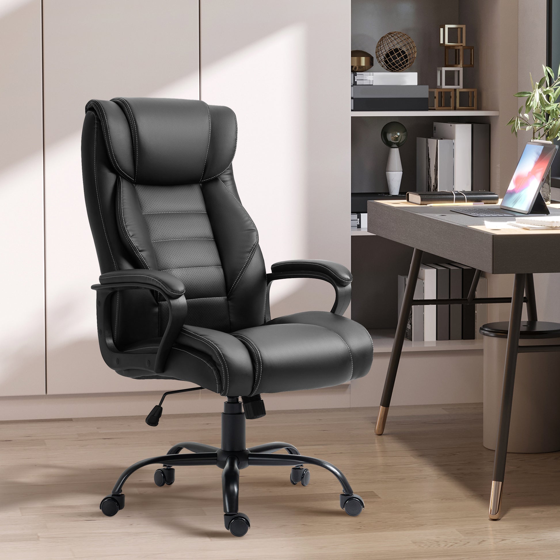 Massage Office Chair - Black High Back-DECOROLALA