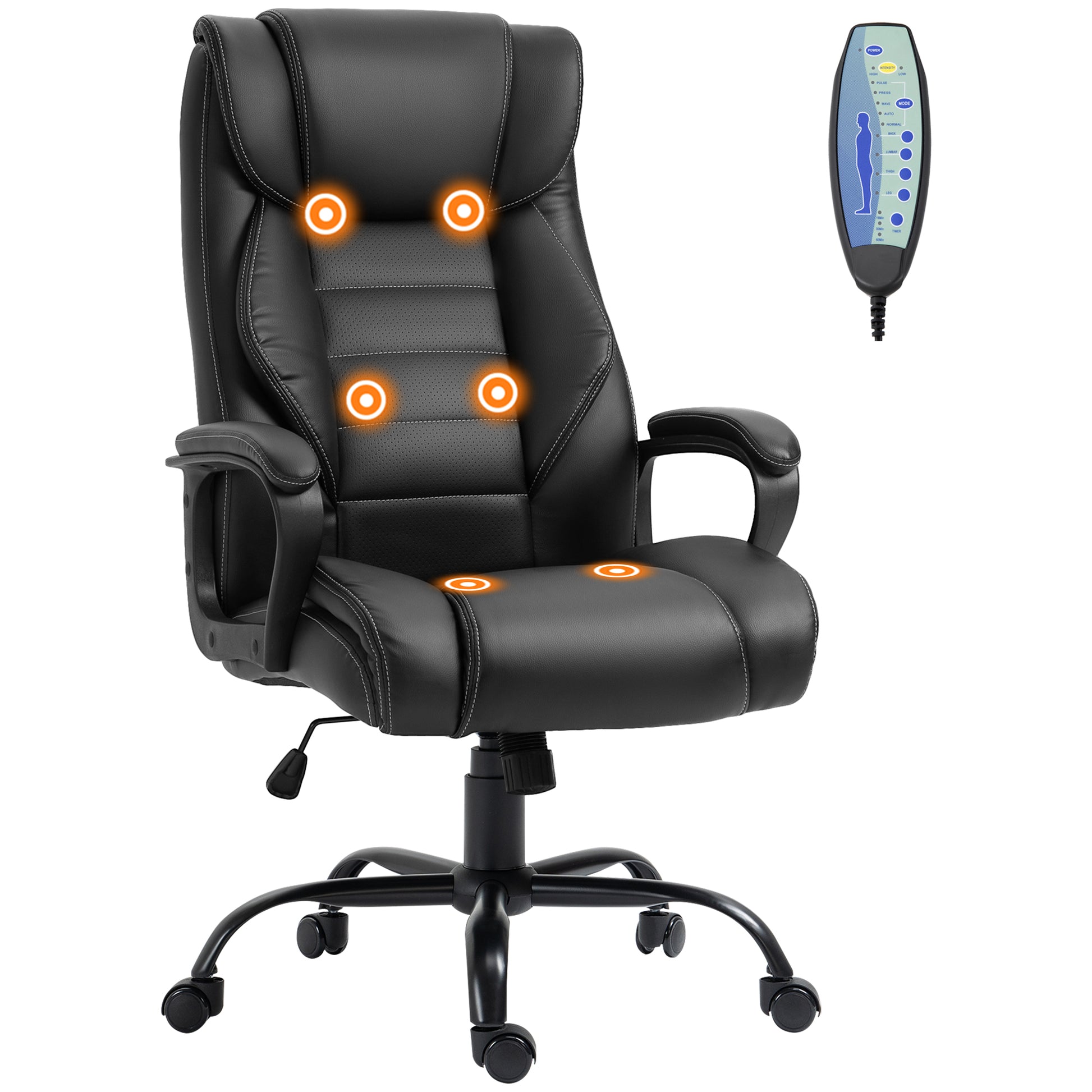 Massage Office Chair - Black High Back-DECOROLALA