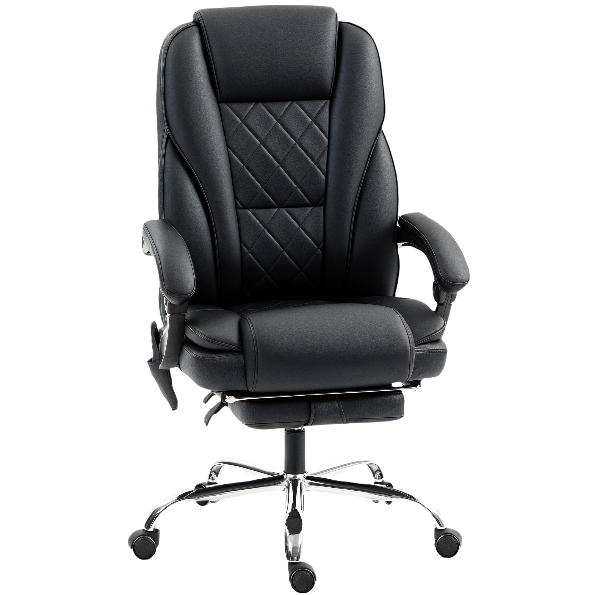 Massage Office Chair - Black Reclining-DECOROLALA