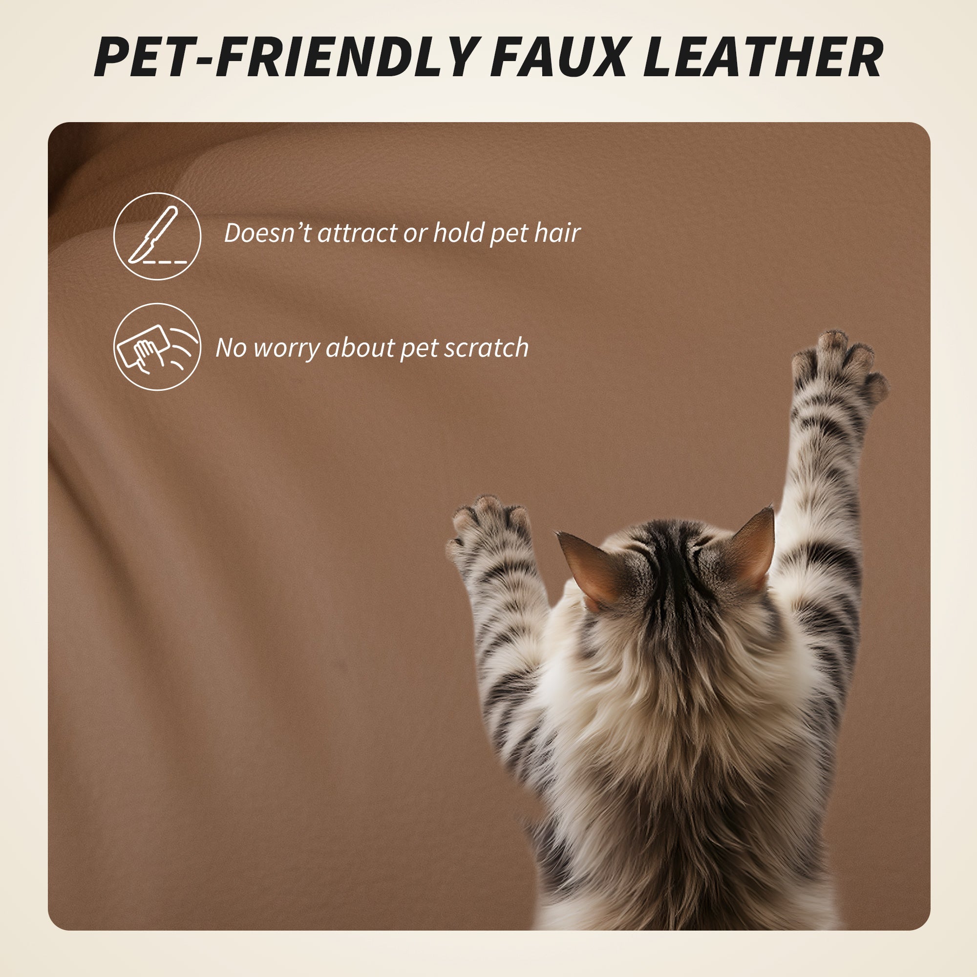 Massage Office Chair - Brown Pet-Friendly Faux Leather-Office Products > Office Furniture > Office Chairs > Massage Chairs-DECOROLALA
