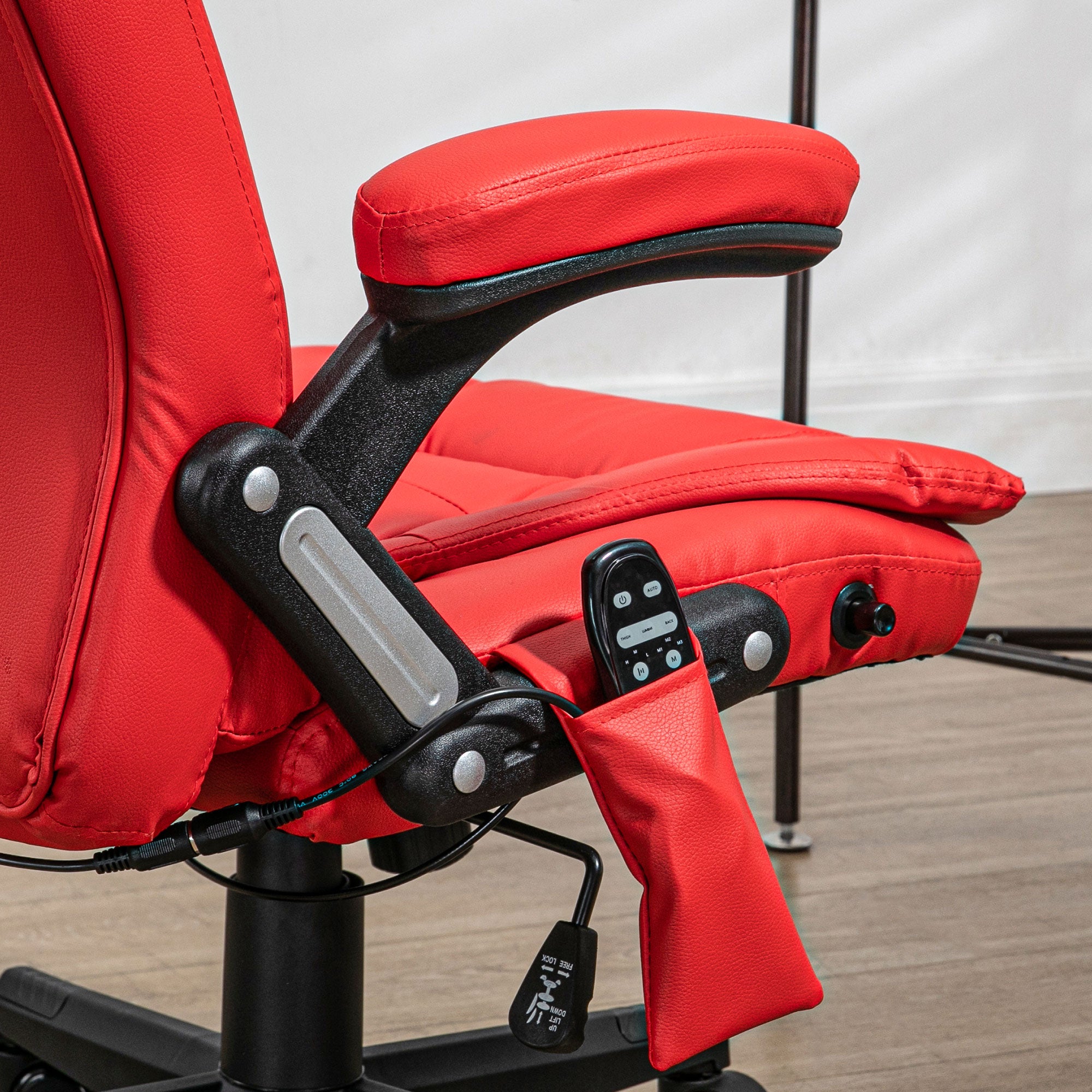Massage Office Chair - Heated Ergonomic Black-DECOROLALA