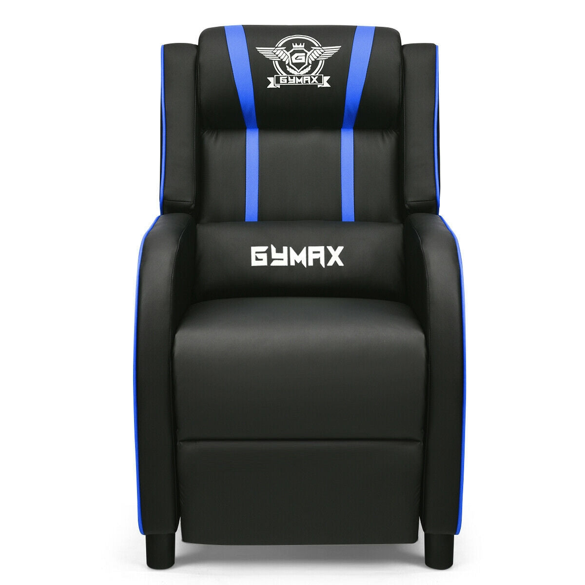 Massage Racing Gaming Single Recliner Chair-Blue-Gaming Chairs-DECOROLALA