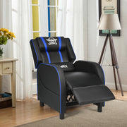 Massage Racing Gaming Single Recliner Chair-Blue-Gaming Chairs-DECOROLALA