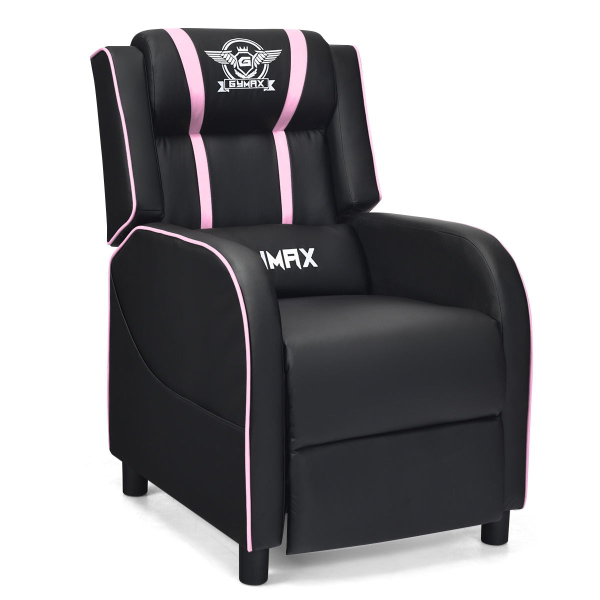Massage Racing Gaming Single Recliner Chair-Pink-Gaming Chairs-DECOROLALA