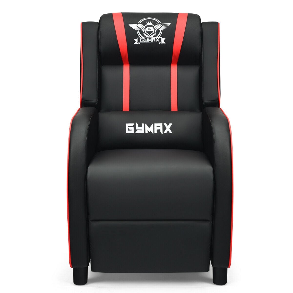 Massage Racing Gaming Single Recliner Chair-Red-Gaming Chairs-DECOROLALA